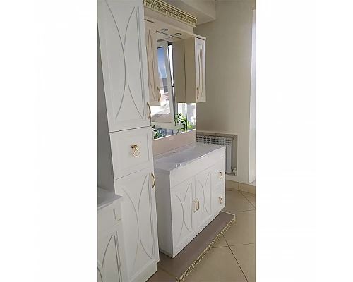 Приобрести Амбра -100 тумба белая с 2 ящ. / раковина в магазине сантехники Santeh-Crystal.ru