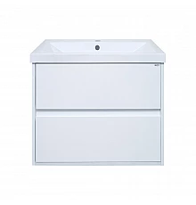 Алиса - 58 тумба 2 ящ. подвесная белая эмаль / раковина