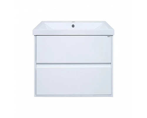 Заказать Алиса - 58 тумба 2 ящ. подвесная белая эмаль / раковина в магазине сантехники Santeh-Crystal.ru