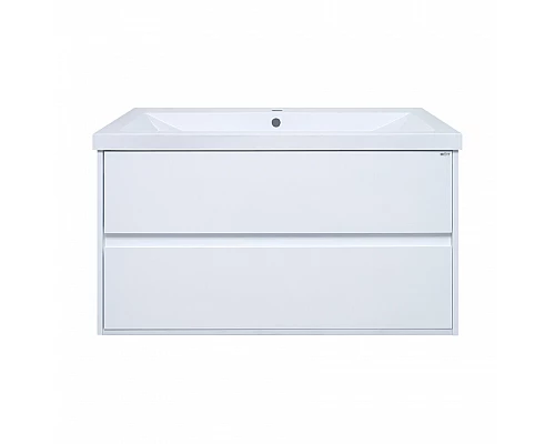 Купить Алиса-100 тумба 2 ящ. подвесная белая эмаль / раковина в магазине сантехники Santeh-Crystal.ru