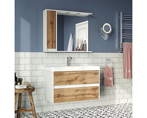 Купить Адриана - 90 Тумба подвесная с 2 ящ. / раковина в магазине сантехники Santeh-Crystal.ru