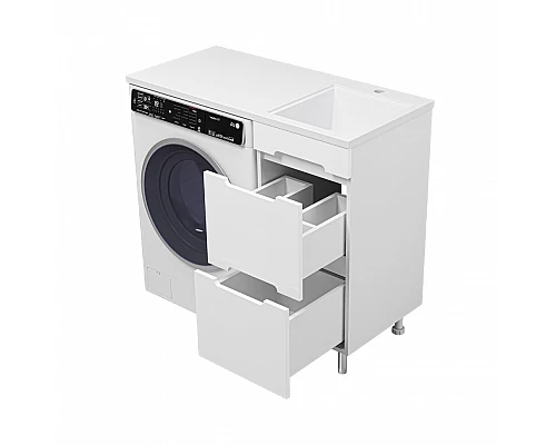 Приобрести Байкал - 40 Тумба под стиральную машину 2 ящ .ПВХ / раковина правая в магазине сантехники Santeh-Crystal.ru