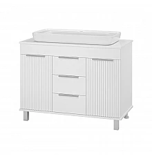 ENFIDA -100 Тумба напольная 3 ящ. белая мат. эмаль / раковина