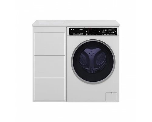 Купить GRAFIT - 40 Тумба напольная 3 ящ. БЕЛАЯ под стиральную машину / раковина Гавана лев. в магазине сантехники Santeh-Crystal.ru