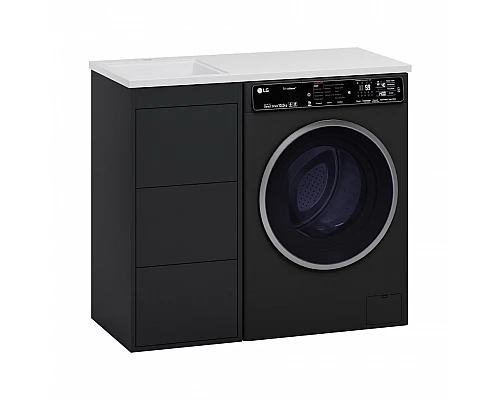 Купить GRAFIT - 40 Тумба напольная 3 ящ. Графит под стиральную машину / раковина Гавана лев. в магазине сантехники Santeh-Crystal.ru