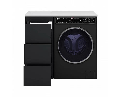 Купить GRAFIT - 40 Тумба напольная 3 ящ. Графит под стиральную машину / раковина Гавана лев. в магазине сантехники Santeh-Crystal.ru