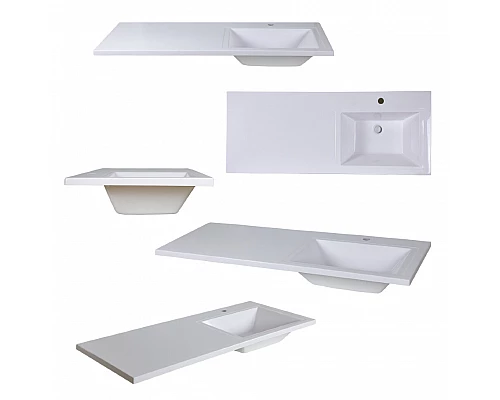 Заказать GRAFIT - 40 Тумба напольная 3 ящ. БЕЛАЯ под стиральную машину / раковина Гавана прав. в магазине сантехники Santeh-Crystal.ru