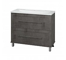 Марта -100 Тумба напольная темный бетон / раковина