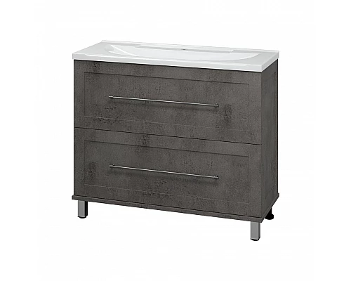 Купить Марта -100 Тумба напольная темный бетон / раковина в магазине сантехники Santeh-Crystal.ru