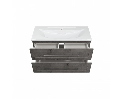 Приобрести Марта -100 Тумба подвесная 2 ящ. темный бетон / раковина в магазине сантехники Santeh-Crystal.ru