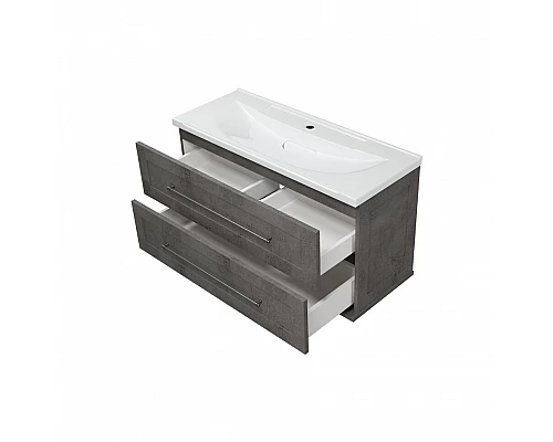 Приобрести Марта -100 Тумба подвесная 2 ящ. темный бетон / раковина в магазине сантехники Santeh-Crystal.ru