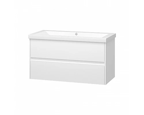 Купить Алиса-100 тумба 2 ящ. подвесная белая эмаль / раковина в магазине сантехники Santeh-Crystal.ru