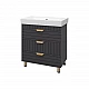 Приобрести GLOSTER - 80 Тумба с 3 ящ. напольная, графит / раковина в магазине сантехники Santeh-Crystal.ru