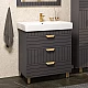 Приобрести GLOSTER - 80 Тумба с 3 ящ. напольная, графит / раковина в магазине сантехники Santeh-Crystal.ru