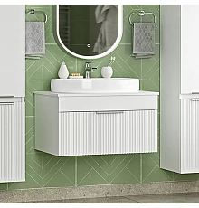 ENFIDA - 70 Тумба подвесная белая мат. эмаль 1 ящ. / раковина