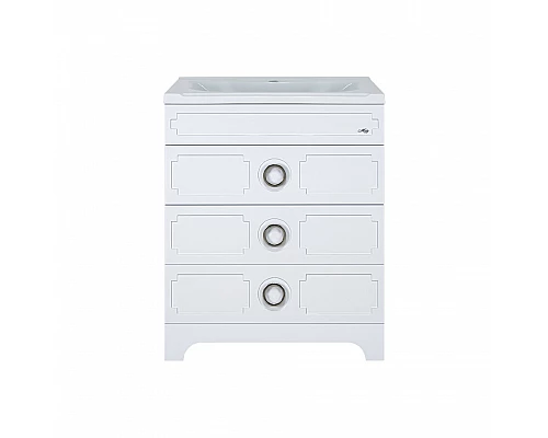 Приобрести Лейла - 60 Тумба с 3 ящ. белая / раковина в магазине сантехники Santeh-Crystal.ru