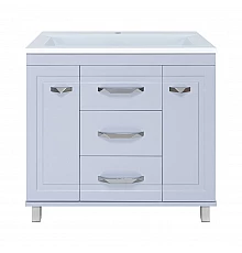 Терра - 90 Тумба с 3 ящ. серая / раковина