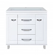 Терра - 90 Тумба с 3 ящ. белая / раковина