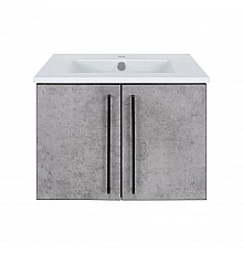 ROCK - 60 Тумба прямая подвесная светло-серый / раковина