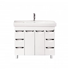 София -100 Тумба с 6  ящ. белая эмаль / раковина