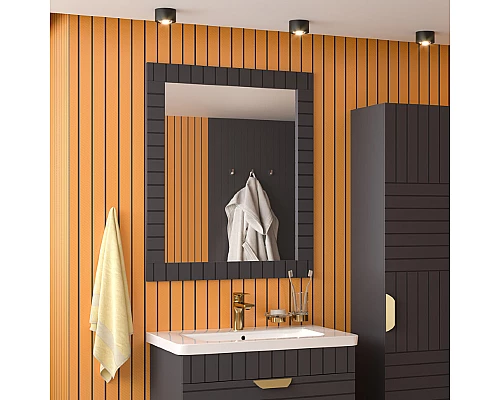 Купить GLOSTER - 70 Зеркало в раме, графит в магазине сантехники Santeh-Crystal.ru