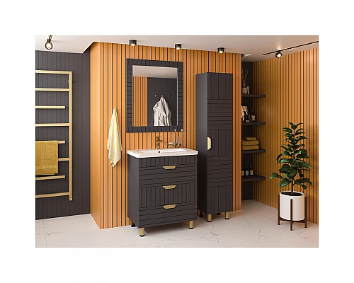 Купить GLOSTER - 70 Зеркало в раме, графит в магазине сантехники Santeh-Crystal.ru