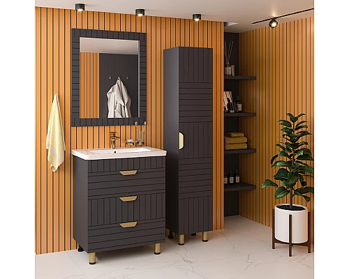 Заказать GLOSTER - 60 Зеркало в раме, графит в магазине сантехники Santeh-Crystal.ru