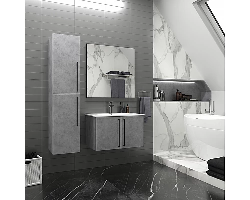 Приобрести MARS -120 Зеркало в черном матовом профиле в магазине сантехники Santeh-Crystal.ru