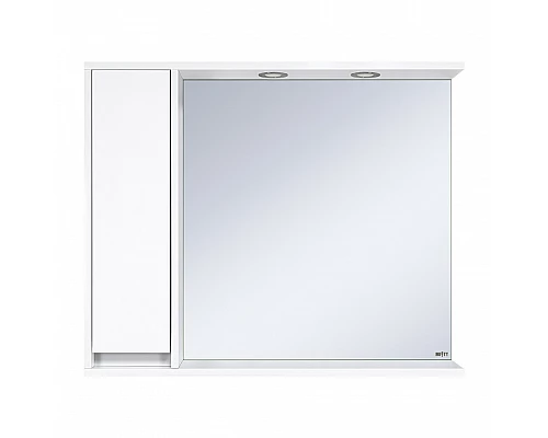 Заказать Алиса - 90 Зеркало белое с 1 шкафчиком левое в магазине сантехники Santeh-Crystal.ru