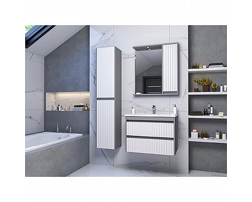 Приобрести BALATON - 65 Зеркало-шкаф правый, комбинированный в магазине сантехники Santeh-Crystal.ru