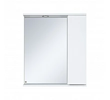 Лира - 50 Зеркало-шкаф с 1 шкаф. правый белая эмаль