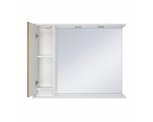 Приобрести Адриана - 90 Зеркало-шкаф с полочкой левое в магазине сантехники Santeh-Crystal.ru