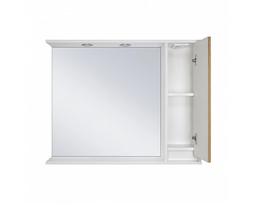 Купить Адриана - 90 Зеркало-шкаф с полочкой правое в магазине сантехники Santeh-Crystal.ru