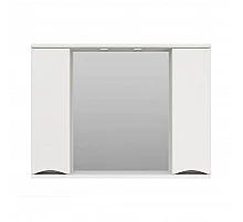 Атлантик -100 Зеркало с 2 шкаф. белый