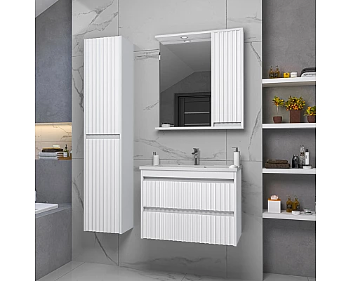 Заказать BALATON - 80 Зеркало-шкаф правый, белый в магазине сантехники Santeh-Crystal.ru