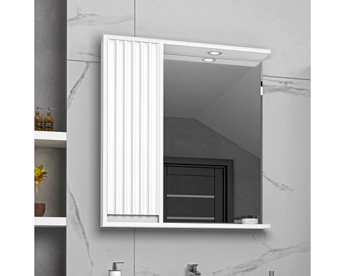 Заказать BALATON - 65 Зеркало-шкаф левый, белый в магазине сантехники Santeh-Crystal.ru