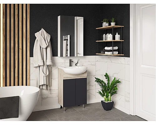 Приобрести Балтика - 50 Зеркало-шкаф без света в магазине сантехники Santeh-Crystal.ru