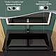 Раковина для ванной полувстраиваемая Uperwood Infinity 100х45х15,3 см, черная глянцевая