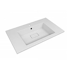 Раковина для ванной полувстраиваемая Uperwood May (80 см, прямоугольная, белая)