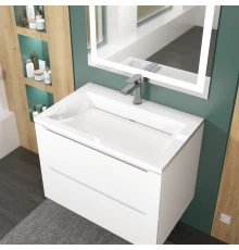 Раковина для ванной полувстраиваемая Uperwood Infinity 70х45х16,4 см, белая глянцевая