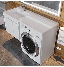 Раковина над стиральной машиной Uperwood Magenta (120 см, левая)