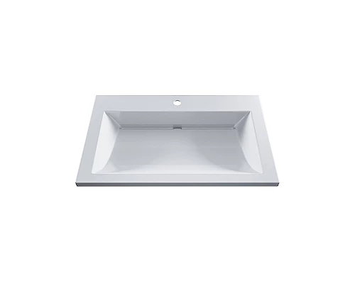 Раковина для ванной полувстраиваемая Uperwood Infinity 70х45х16,4 см, белая глянцевая