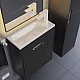 Заказать Тумба под раковину для ванной Uperwood Modul (50 см, подвесная, матовая, черная) в магазине сантехники Santeh-Crystal.ru
