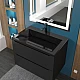 Раковина для ванной Uperwood Olivia 70 см, черная глянцевая