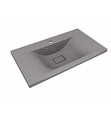 Раковина кварцевая для ванной Uperwood Elen Quartz (80 см, прямоугольная, серая матовая, серый шелк)