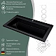 Раковина для ванной полувстраиваемая Uperwood Infinity 100х45х15,3 см, черная глянцевая