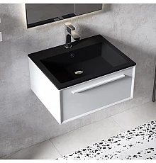 Раковина для ванной полувстраиваемая Uperwood Megan 60 см, черная матовая