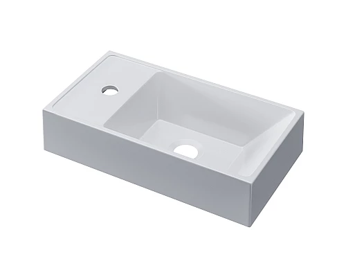 Раковина для ванной Uperwood Classic New 40 см, белая глянцевая, с накладкой для слива