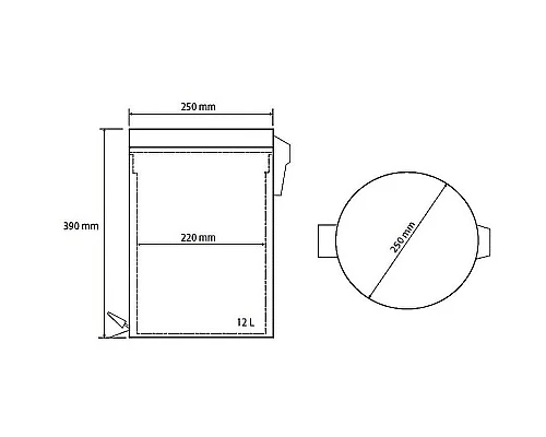 Купить Ведро для мусора Bemeta Hotel 104315032 Нержавеющая сталь в магазине сантехники Santeh-Crystal.ru