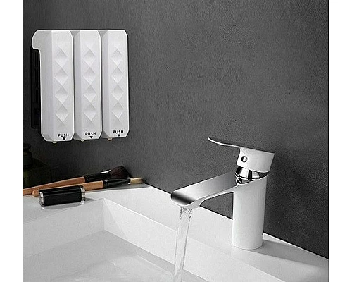 Приобрести Дозатор для жидкого мыла CeramaLux F7016 Белый в магазине сантехники Santeh-Crystal.ru